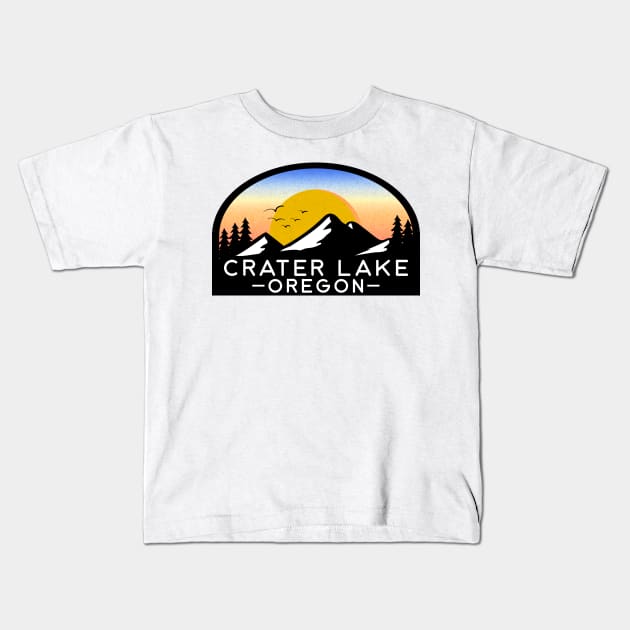 Crater Lake National Park Oregon Hiking Kids T-Shirt by heybert00